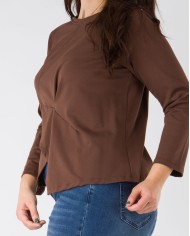 Blouza-Makrymaniki-Me-Idiaitero-Anoigma-Brosta-Brown-Bodyform-1