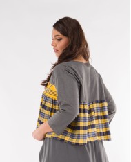 Blouza-Me-Volan-Kai-Karo-Print-Gray-Bodyform-3
