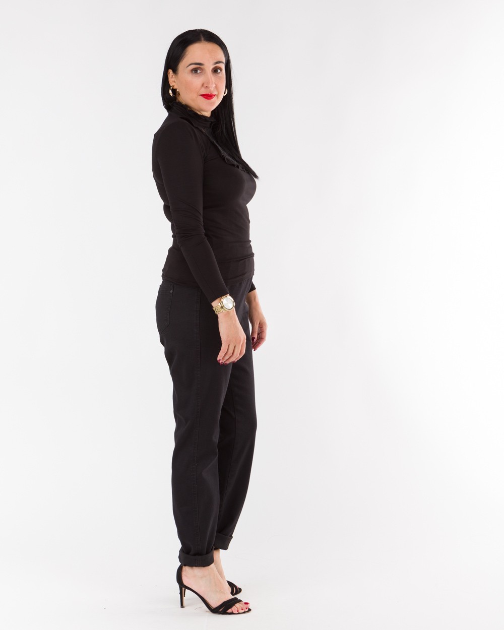 Panteloni-Jean-Me-Lasticho-Stin-Mesi-Black-Bodyform-3