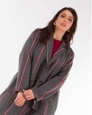 Σακάκι Μονόπετο Με Καρό Σχέδιο