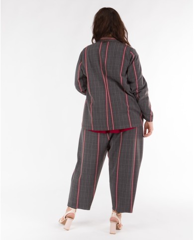 Σακάκι Μονόπετο Με Καρό Σχέδιο