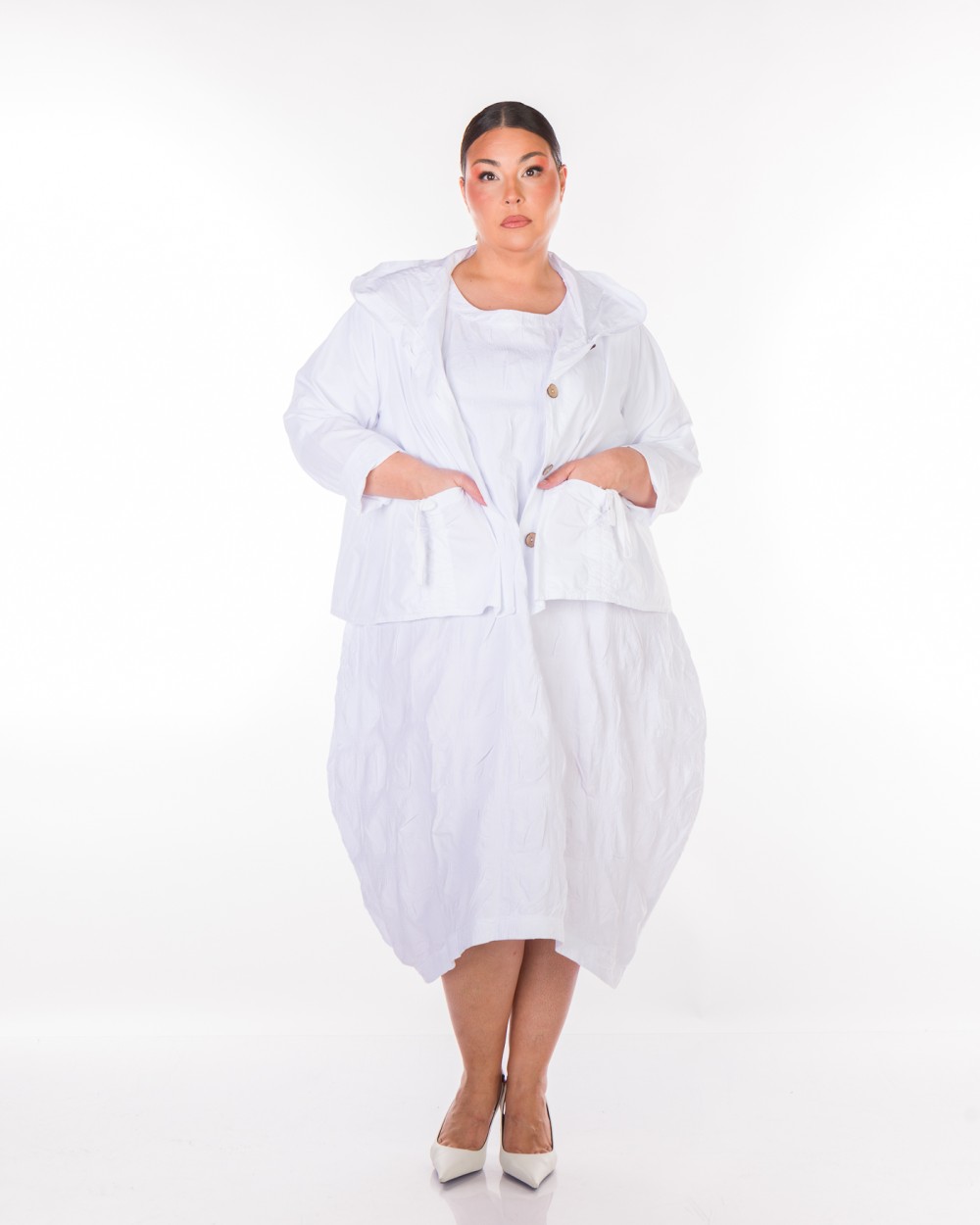 Ανοιξιάτικο βαμβακερό μπουφάν με κουκούλα