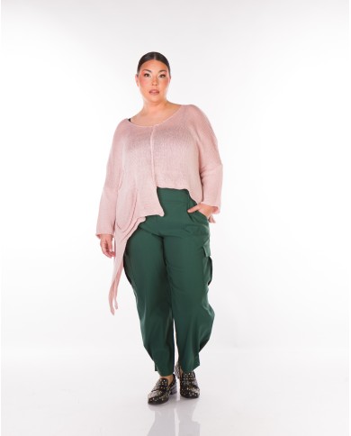 Νημάτινη κοντή ασύμμετρη μπλούζα