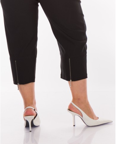 Παντελόνι ελαστικό Με Λάστιχο Στη Μέση Και Διακοσμητικό Φερμουάρ