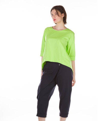 Μπλούζα Ασύμμετρη Με Στρογγυλή Λαιμόκοψη