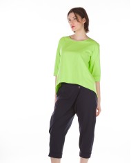 Μπλούζα Ασύμμετρη Με Στρογγυλή Λαιμόκοψη