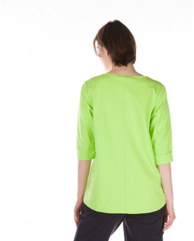 Μπλούζα Ασύμμετρη Με Στρογγυλή Λαιμόκοψη