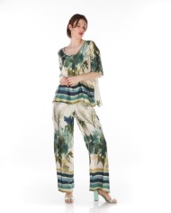 Σατέν Παντελόνα με Ιδιαίτερο Σχέδιο