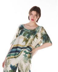 Σατέν Μπλούζα με Ιδιαίτερο Μοτίβο