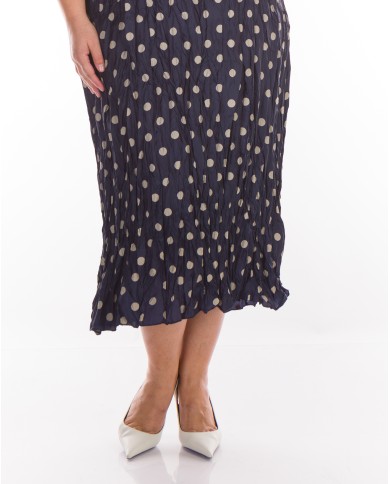 Τσαλακωτό Πουά Φόρεμα Πασπαρτού