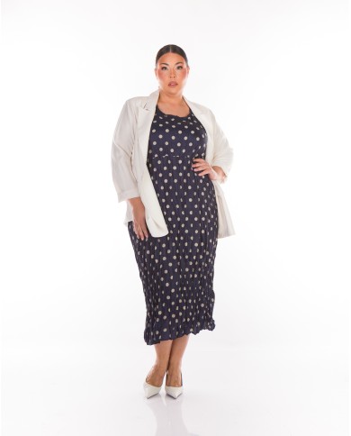 Τσαλακωτό Πουά Φόρεμα Πασπαρτού