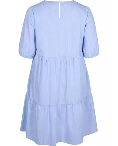 💙 Αέρινο Βαμβακερό Φόρεμα με Βολάν