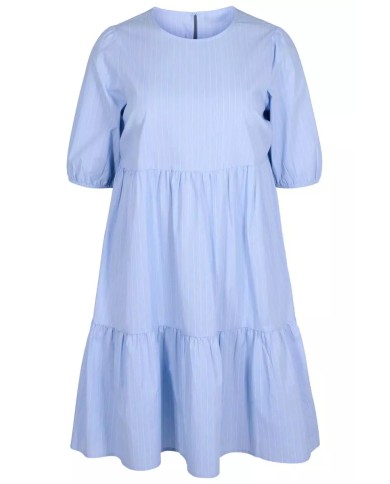 💙 Αέρινο Βαμβακερό Φόρεμα με Βολάν