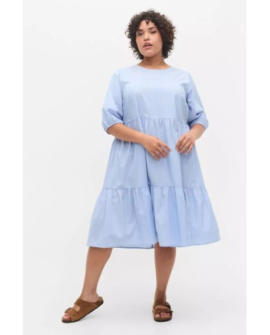 💙 Αέρινο Βαμβακερό Φόρεμα με Βολάν