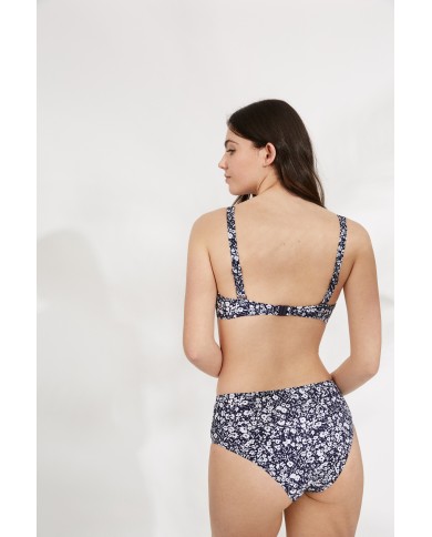 Σετ Μαγιό Μπικίνι με Μπανέλες και Ψηλόμεσο Σλιπ