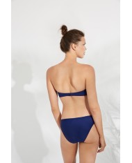 Στράπλες Τοπ Μαγιό με Κορδόνι Λαιμού και Σούρες