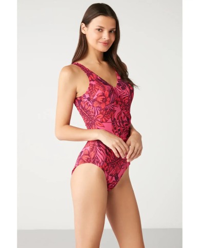 Ολόσωμο Μαγιό Σύσφιξης Με Floral Μοτίβο