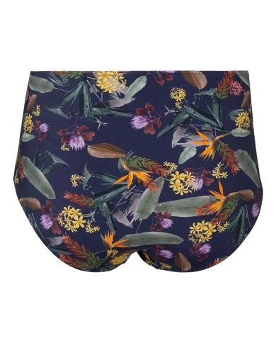 Ψηλόμεσο Σλιπ Μπικίνι Με Φλοράλ Τύπωμα