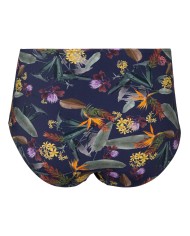 Ψηλόμεσο Σλιπ Μπικίνι Με Φλοράλ Τύπωμα