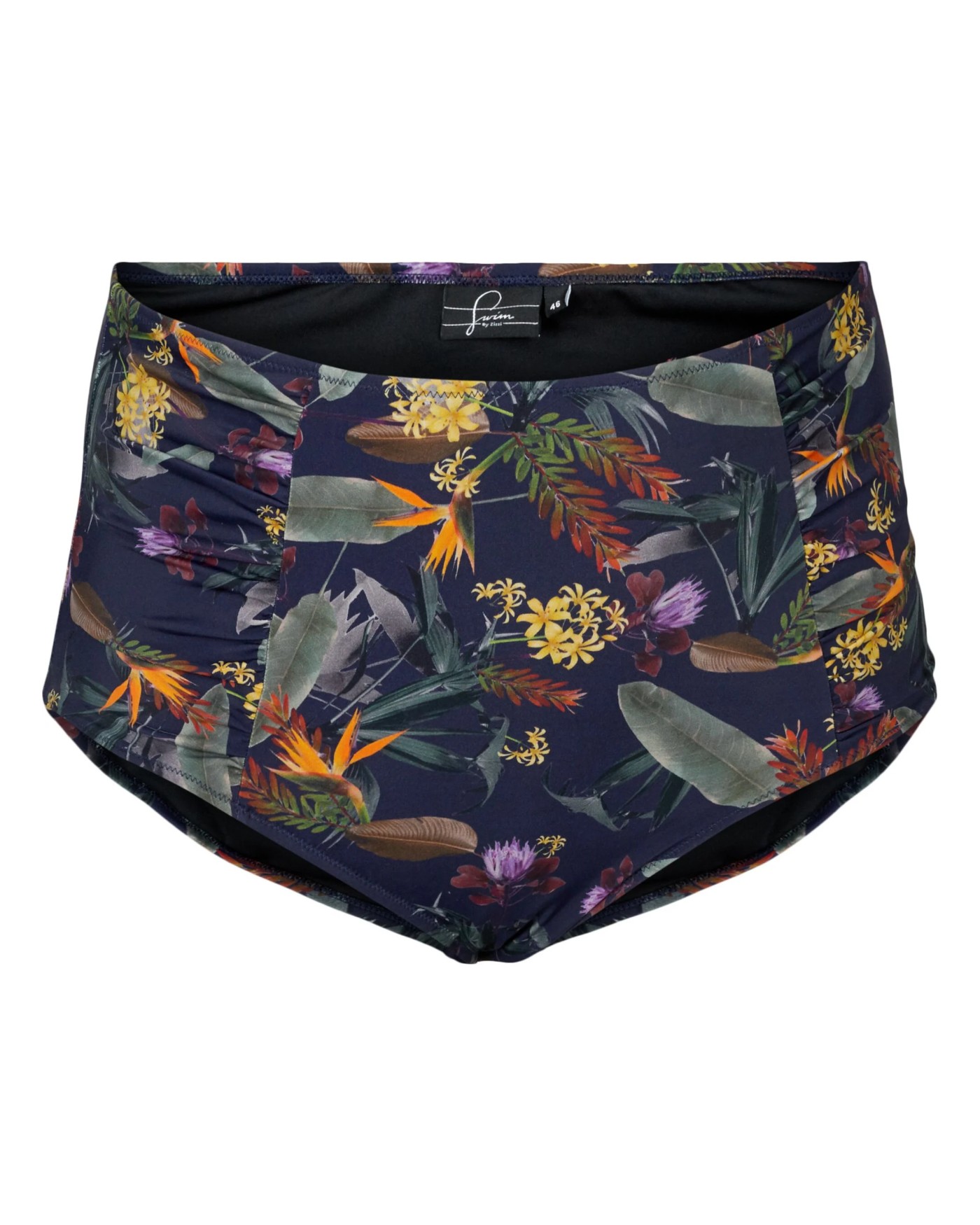 Ψηλόμεσο Σλιπ Μπικίνι Με Φλοράλ Τύπωμα