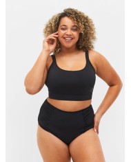 Ψηλόμεσο Σλιπ Μπικίνι Με Ντραπέ