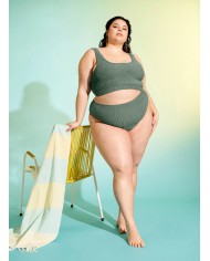 BRAZILIAN Σλιπ Μπικίνι Με Κρεπ Υφή