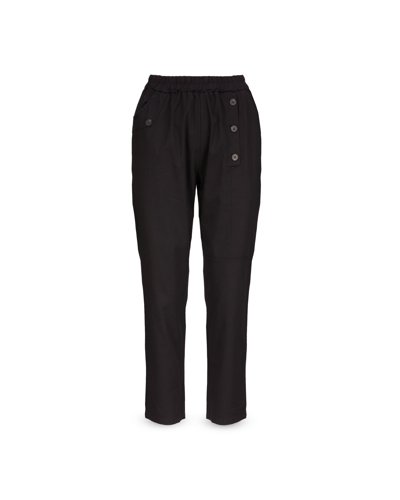 Βαμβακερό Παντελόνι με Διακοσμητικά Κουμπιά