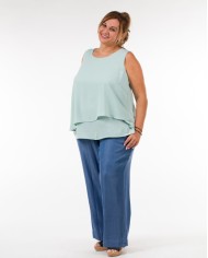 Μπλούζα Με Κούμπωμα Πίσω Και Σκίσιμο