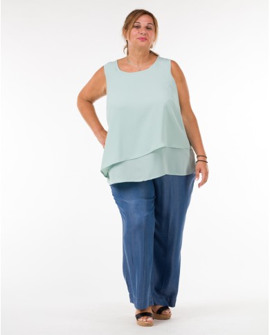 Μπλούζα Με Κούμπωμα Πίσω Και Σκίσιμο