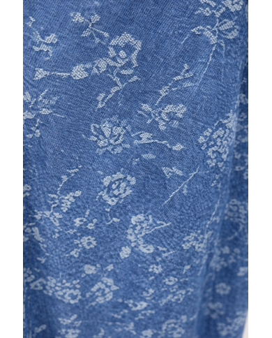 Γυναικεία Ζακέτα Φλοράλ Denim με Κουκούλα – Μοντέρνο Ξεχωριστό Στυλ