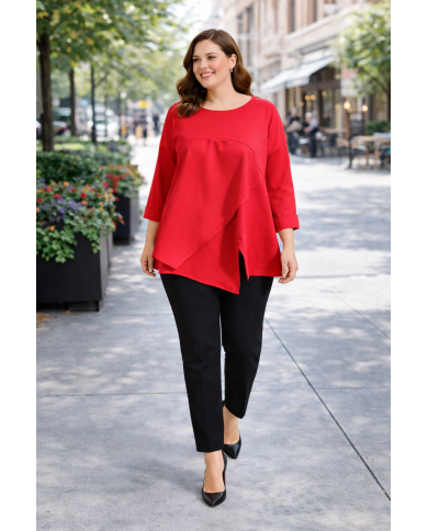Μπλούζα Ασύμμετρη με Μικρό Άνοιγμα