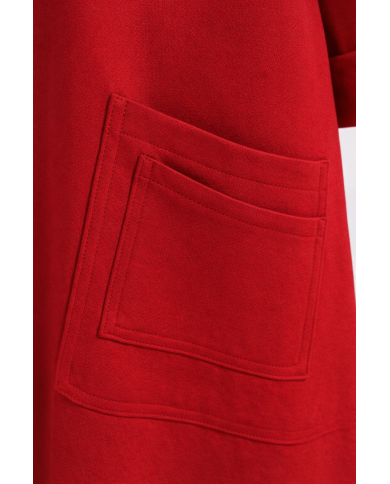 Μπλούζα Ασύμμετρη με Διπλή Διακοσμητική Τσέπη στο Πίσω Μέρος