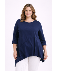 Γυναικεία Μπλούζα Ασύμμετρη με Διαγώνιες Ραφές