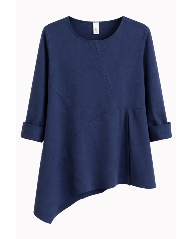 Γυναικεία Μπλούζα Ασύμμετρη με Διαγώνιες Ραφές