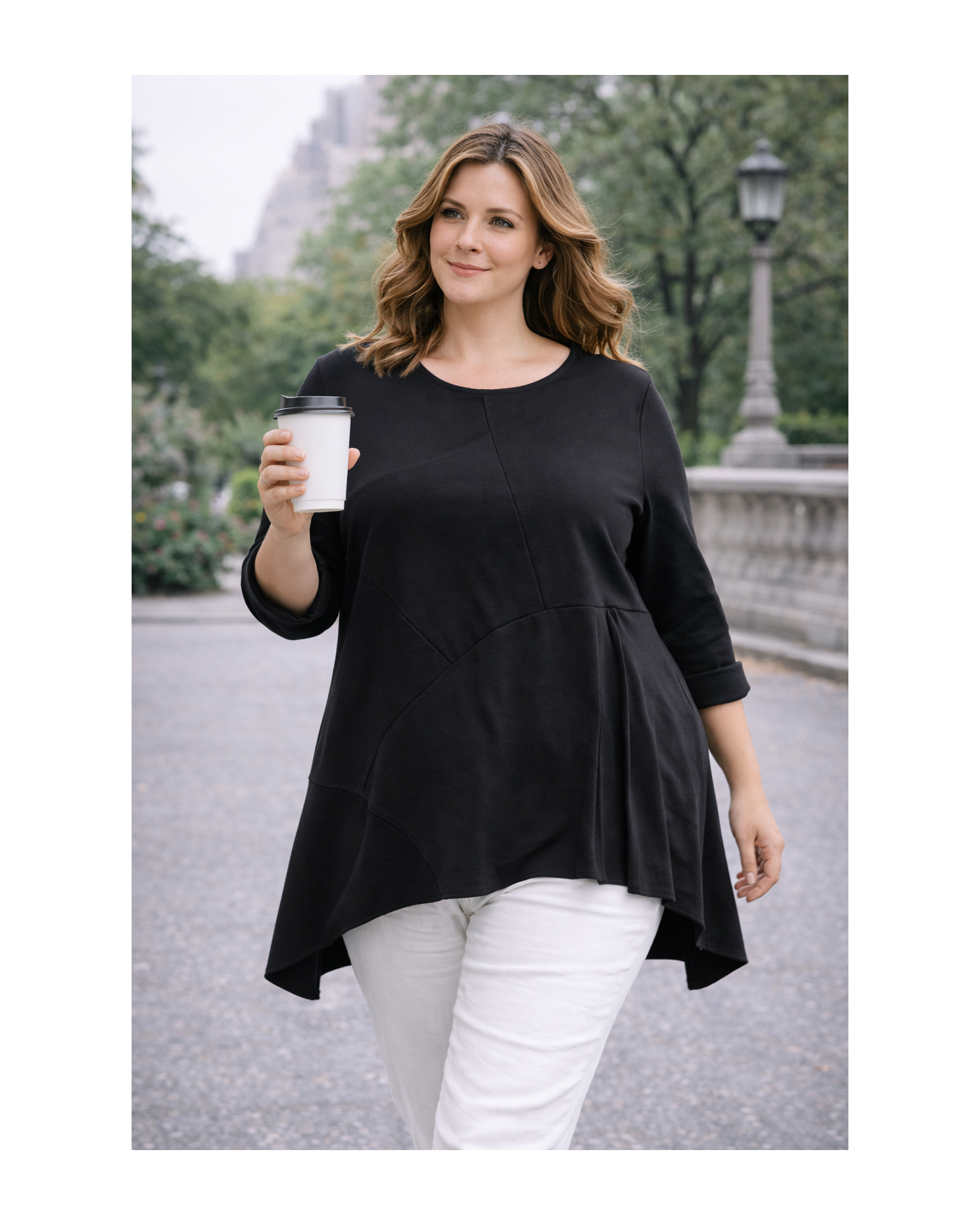 Γυναικεία Μπλούζα Ασύμμετρη με Διαγώνιες Ραφές