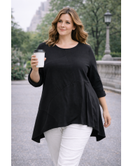 Γυναικεία Μπλούζα Ασύμμετρη με Διαγώνιες Ραφές