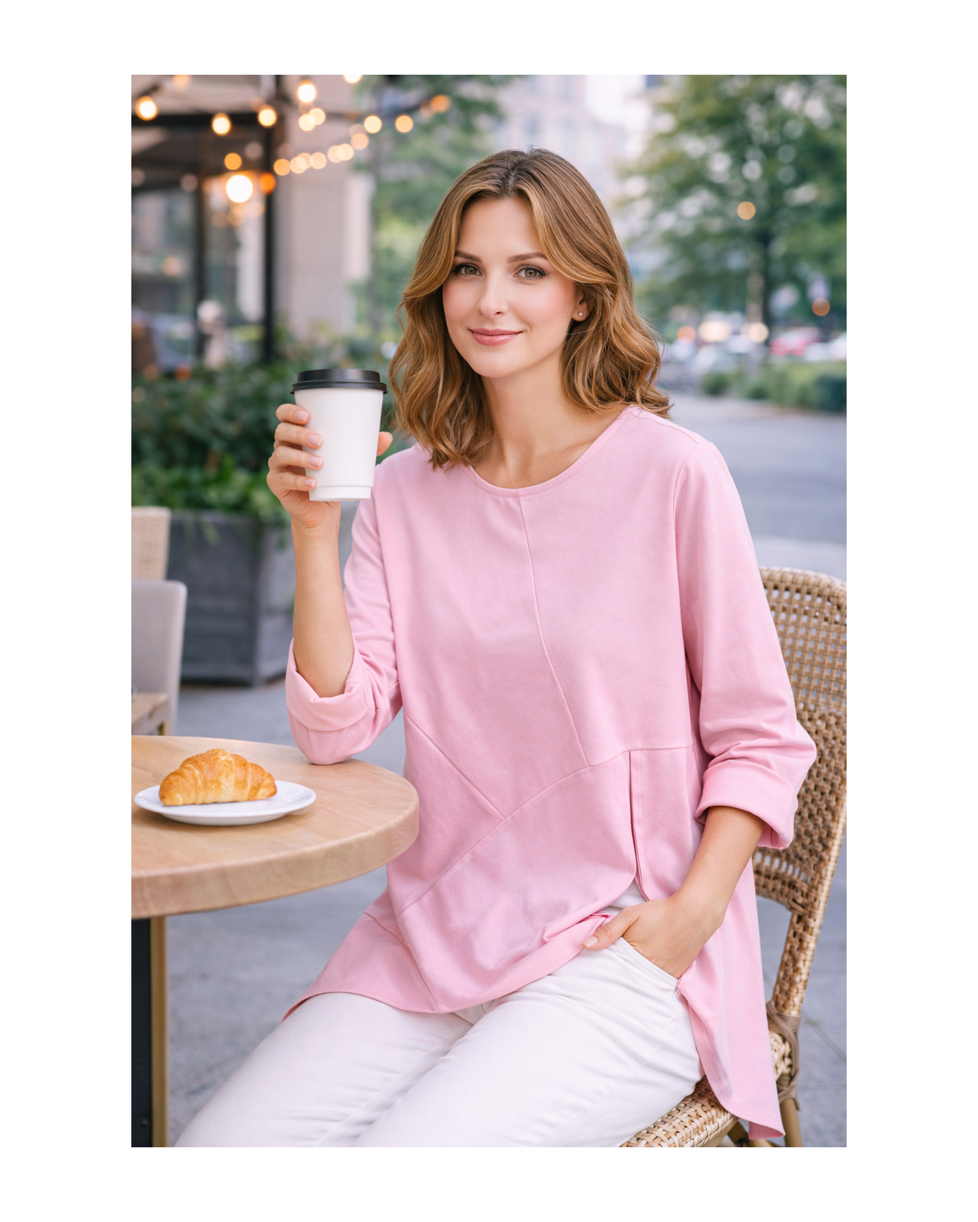 Γυναικεία Μπλούζα Ασύμμετρη με Διαγώνιες Ραφές