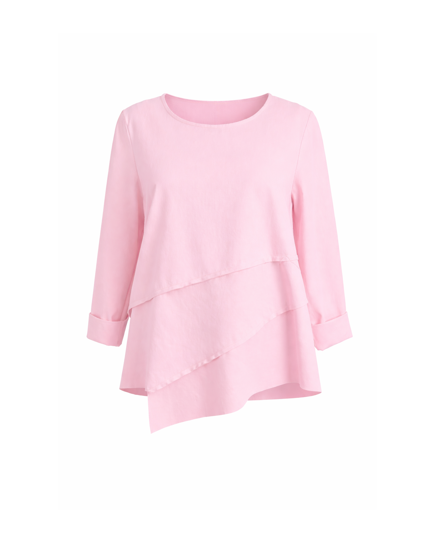 Γυναικεία Μπλούζα Ασύμμετρη με Layer Τελείωμα