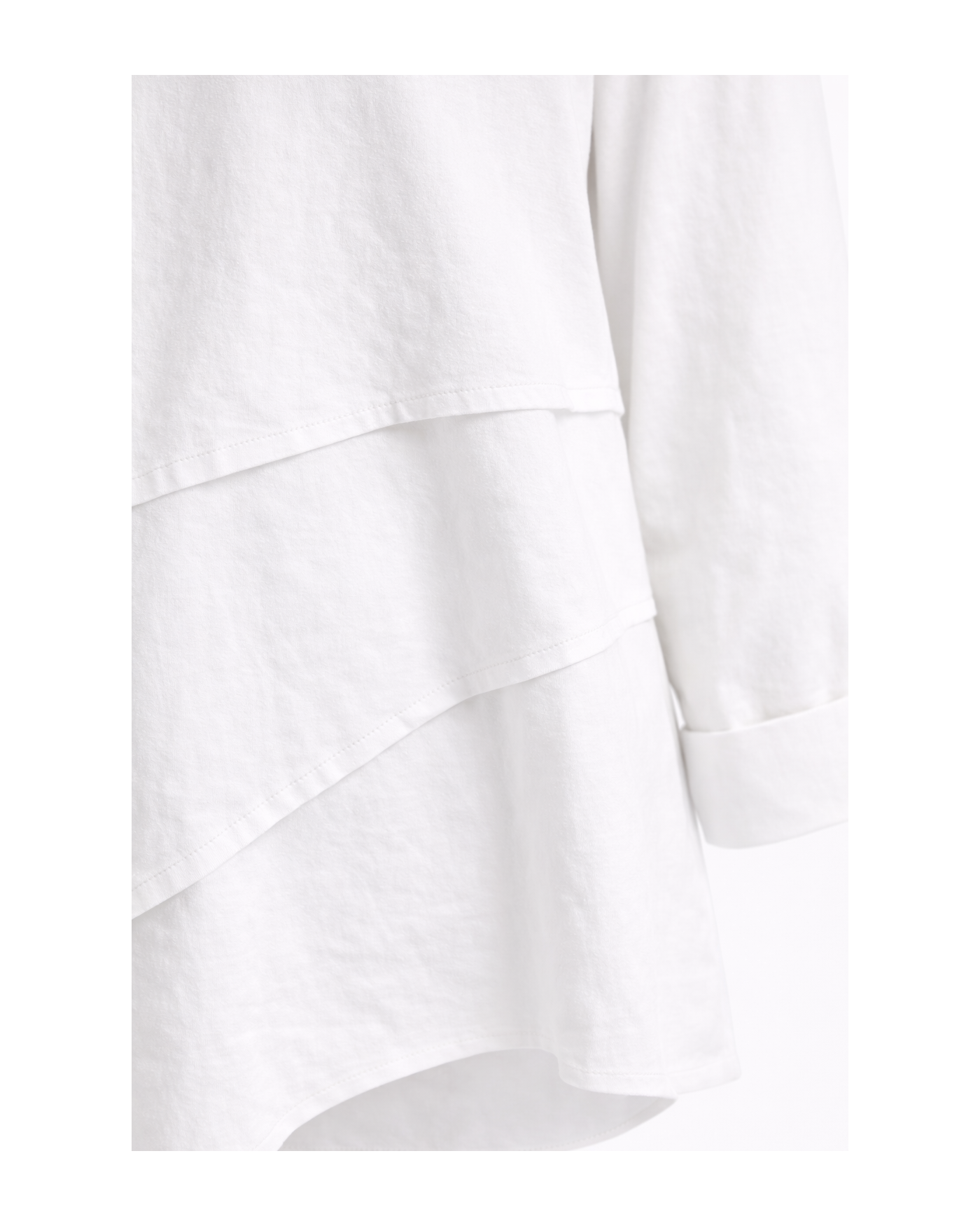 Γυναικεία Μπλούζα Ασύμμετρη με Layer Τελείωμα