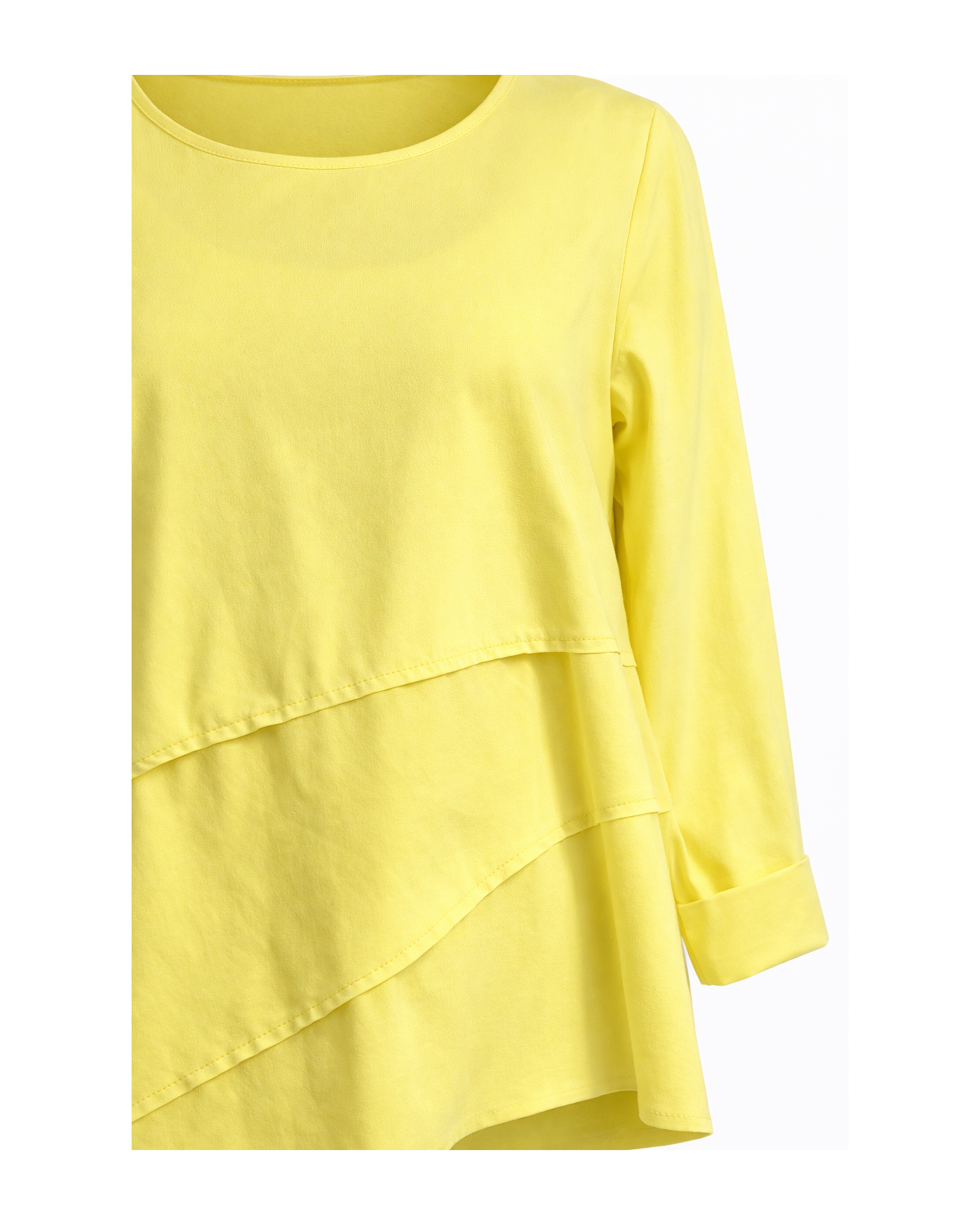 Γυναικεία Μπλούζα Ασύμμετρη με Layer Τελείωμα