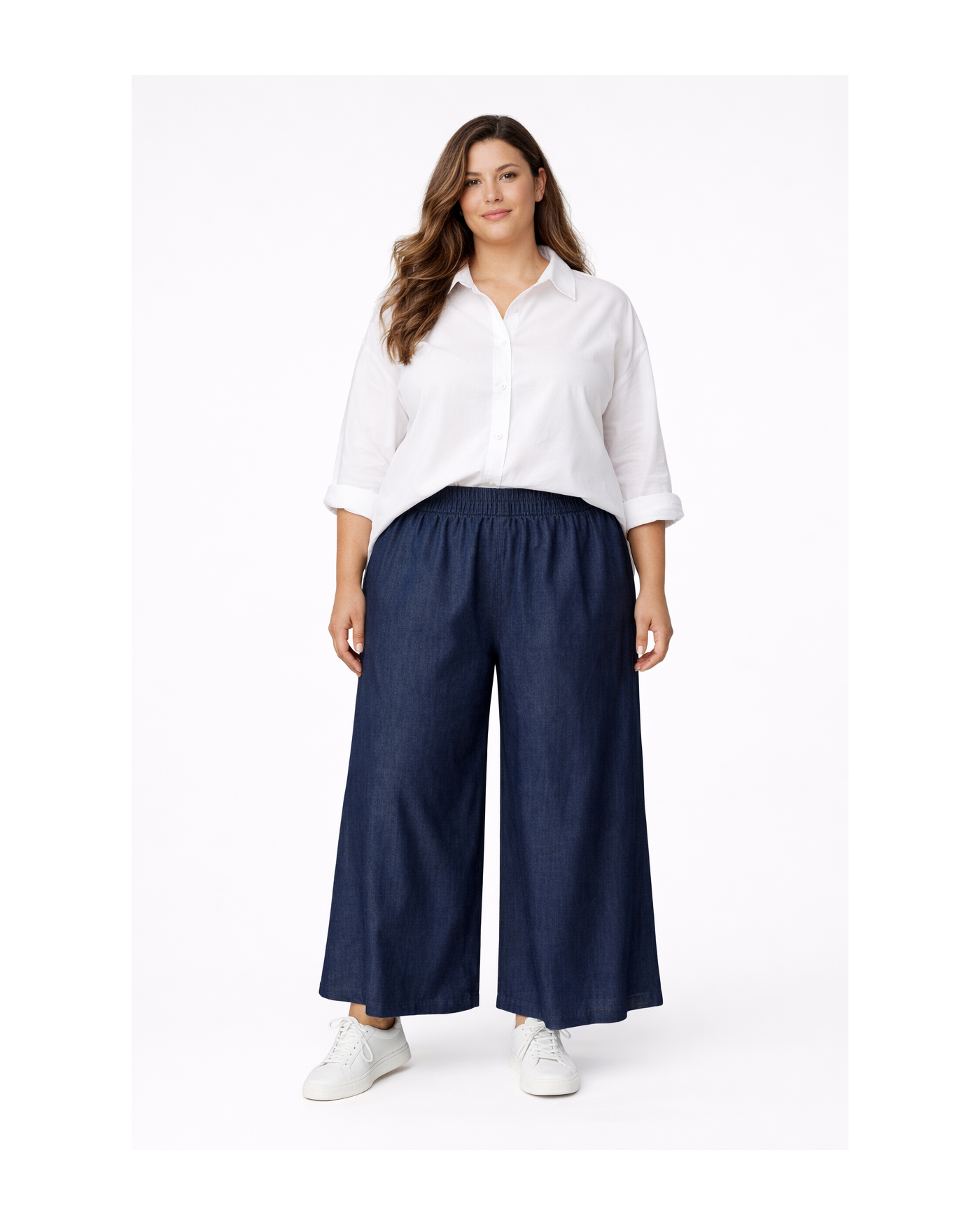 Παντελόνι Denim με Λάστιχο στη Μέση