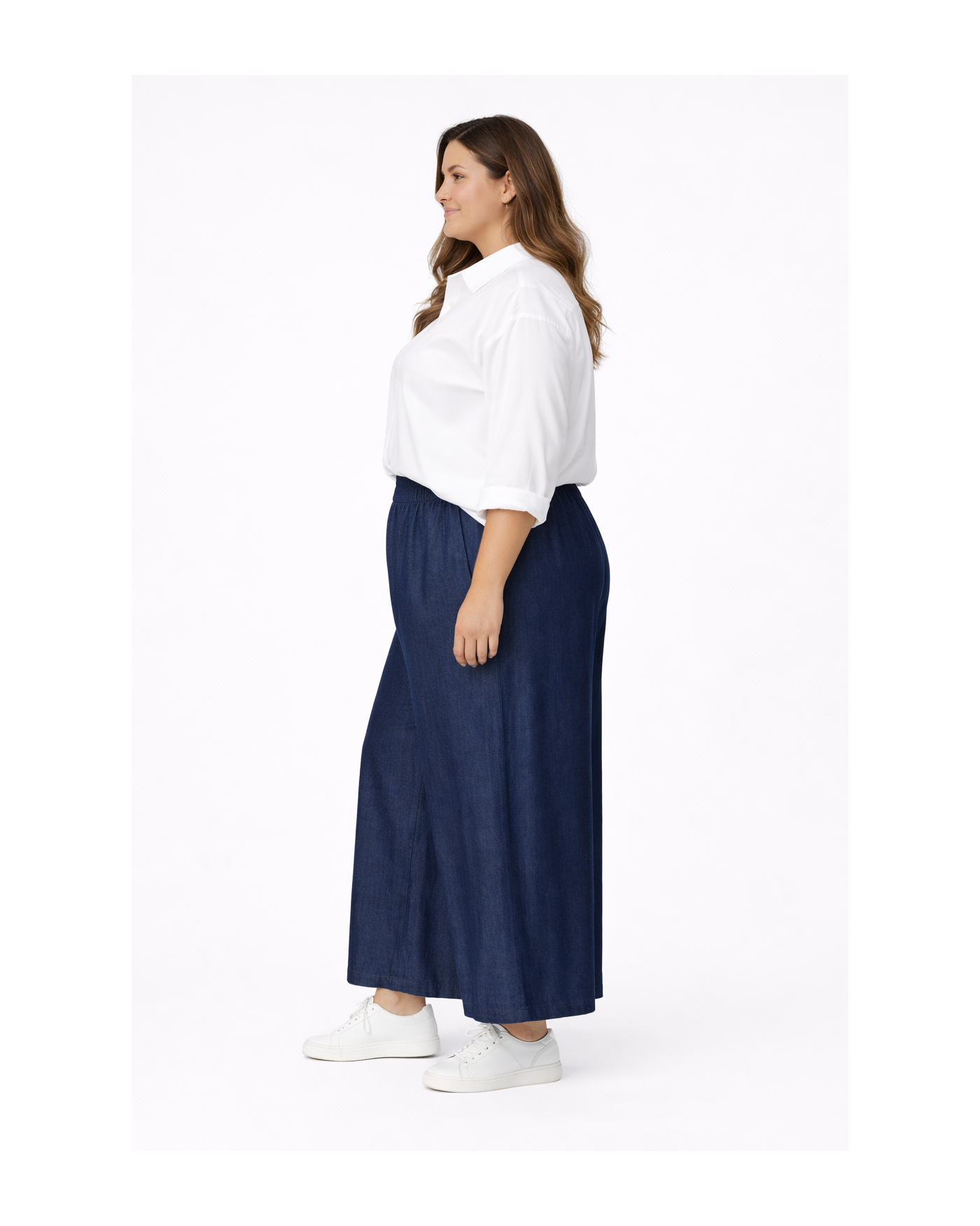 Παντελόνι Denim με Λάστιχο στη Μέση