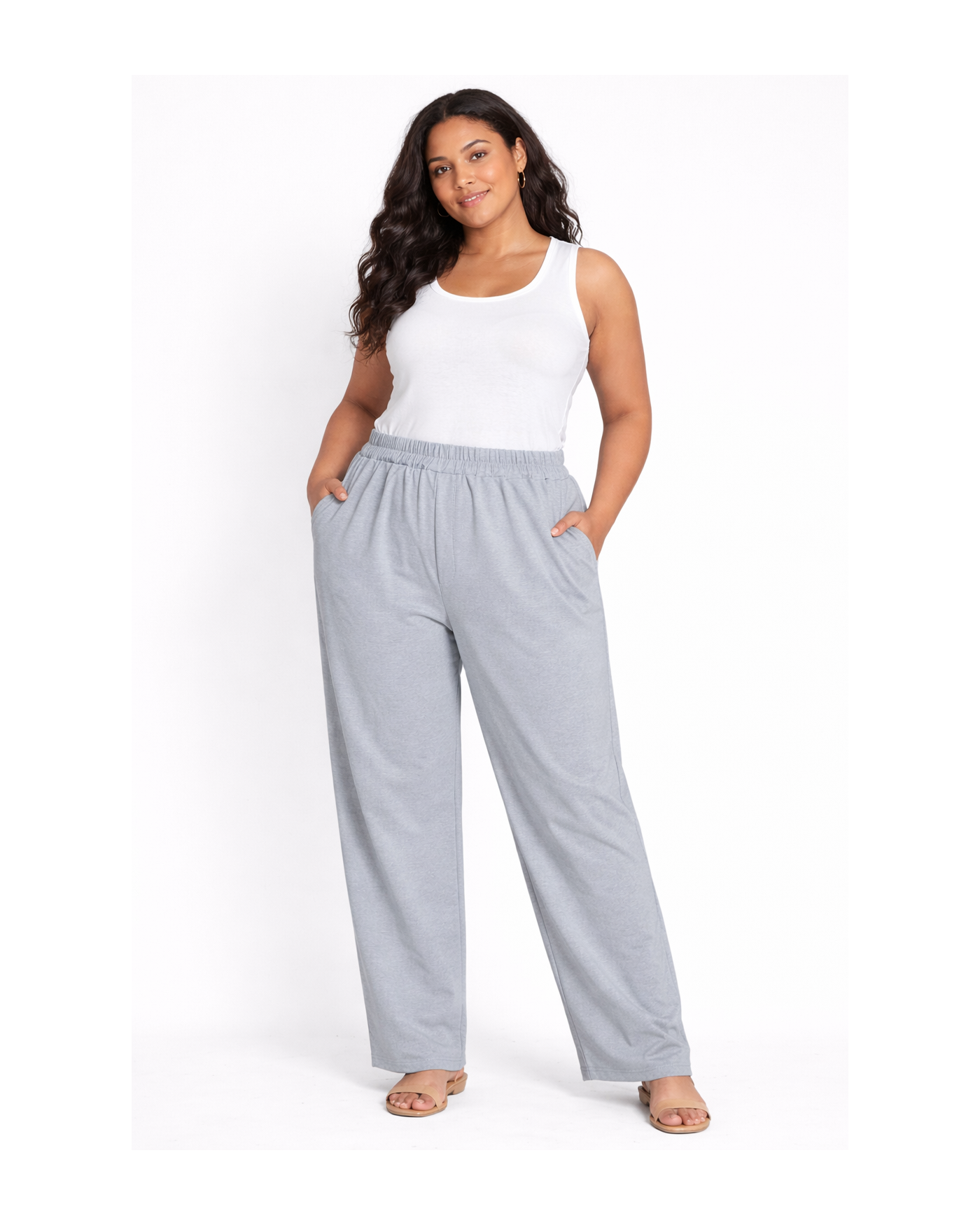 Ελαστικό Παντελόνι με Λάστιχο στη Μέση & Τσέπες – Διαθέσιμο σε 3 Χρώματα