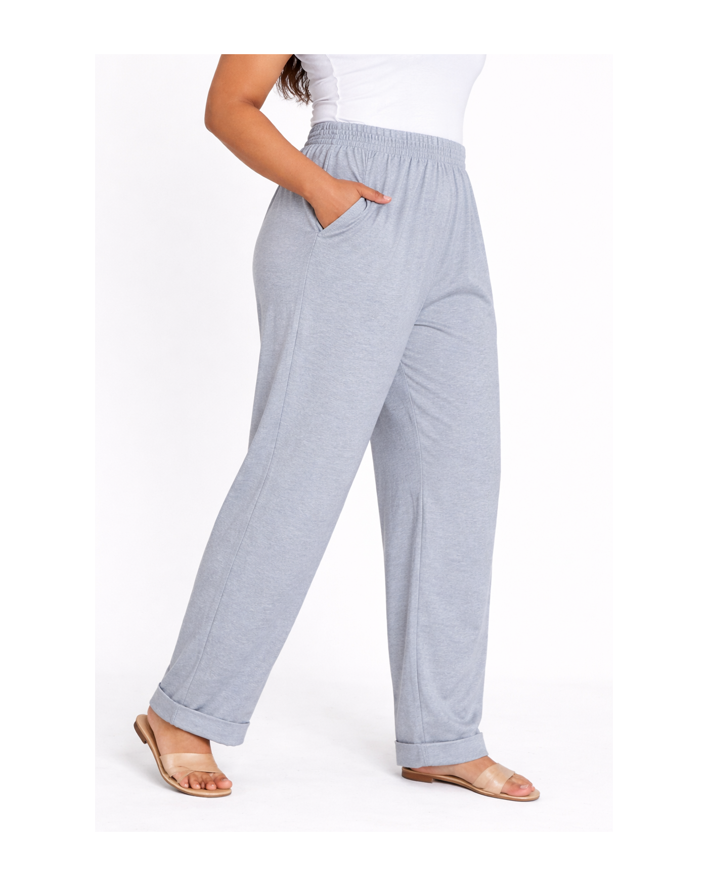 Ελαστικό Παντελόνι με Λάστιχο στη Μέση & Τσέπες – Διαθέσιμο σε 3 Χρώματα