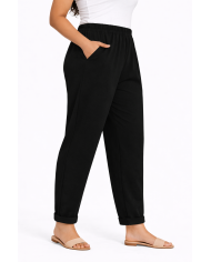 Ελαστικό Παντελόνι με Λάστιχο στη Μέση & Τσέπες – Διαθέσιμο σε 3 Χρώματα