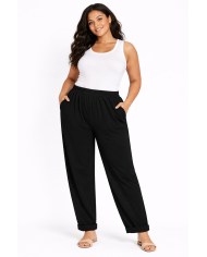 Ελαστικό Παντελόνι με Λάστιχο στη Μέση & Τσέπες – Διαθέσιμο σε 3 Χρώματα