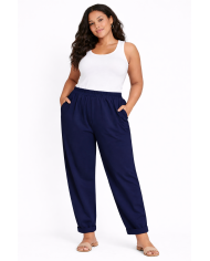 Ελαστικό Παντελόνι με Λάστιχο στη Μέση & Τσέπες – Διαθέσιμο σε 3 Χρώματα