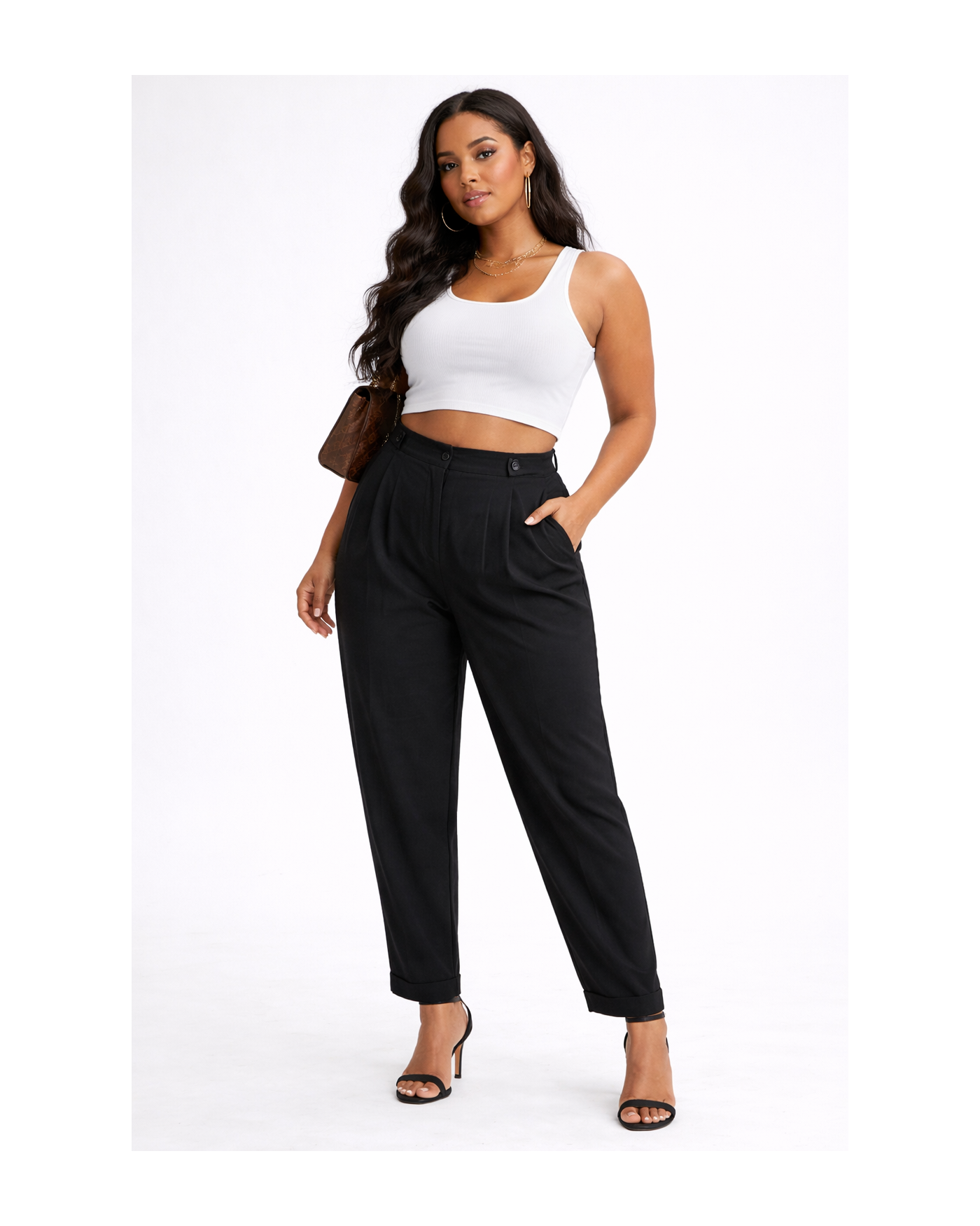 Παντελόνι με Πιέτες & Διακοσμητικά Κουμπιά – Ίσια Γραμμή | Elegant Collection