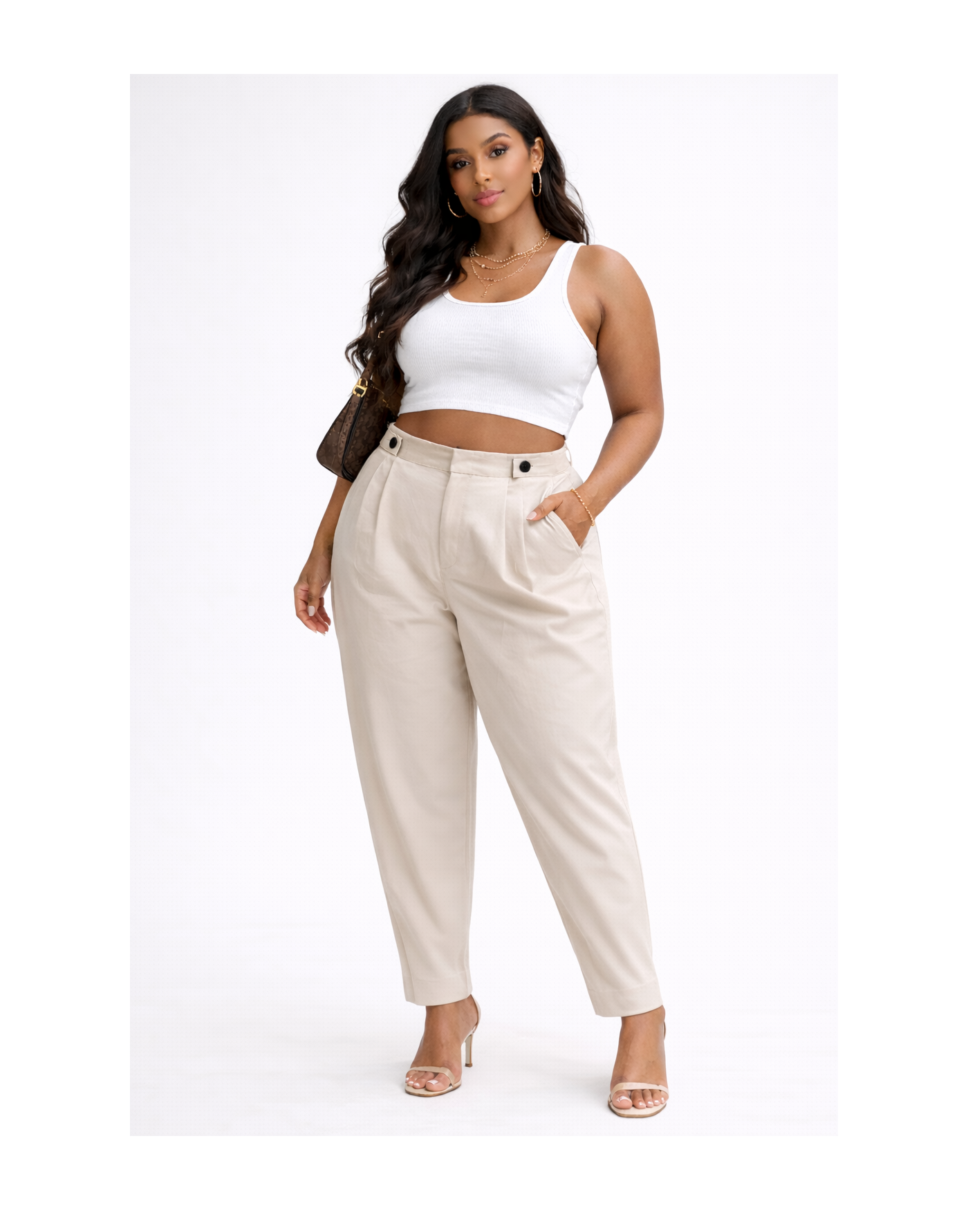 Παντελόνι με Πιέτες & Διακοσμητικά Κουμπιά – Ίσια Γραμμή | Elegant Collection