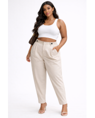 Παντελόνι με Πιέτες & Διακοσμητικά Κουμπιά – Ίσια Γραμμή | Elegant Collection